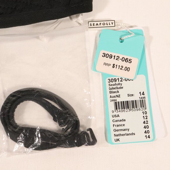 NWT Seafolly Quilted Bustier in Black - Picture 10 of 11